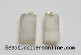 NGP1823 15*30mm - 20*35mm rectangle druzy agate pendants