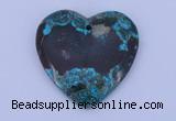 NGP184 38*38mm heart chrysocolla gemstone pendant jewelry