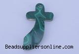 NGP189 29*51mm cross synthetic malachite gemstone pendant jewelry