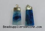 NGP1908 18*40mm - 20*50mm trapezoid agate gemstone pendants