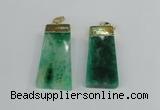 NGP1909 18*40mm - 20*50mm trapezoid agate gemstone pendants