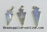 NGP1920 15*30mm - 18*40mm arrowhead agate gemstone pendants