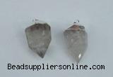 NGP1934 18*35mm - 20*40mm faceted nuggets white crystal pendants