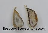 NGP1968 25*40mm - 30*50mm freeform druzy agate gemstone pendants