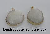 NGP1985 35*40mm - 40*45mm freefrom druzy agate pendants