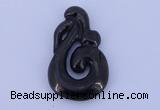 NGP203 30*50mm fashion jet gemstone pendant jewelry wholesale