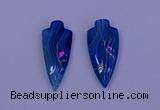 NGP2054 15*40mm - 18*45mm arrowhead striped agate pendants