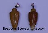 NGP2058 15*40mm - 18*45mm arrowhead striped agate pendants