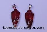 NGP2060 15*40mm - 18*45mm arrowhead striped agate pendants