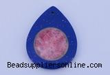 NGP212 37*50mm fashion dyed rhodochrosite & lapis lazuli gemstone pendant