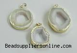 NGP2121 20*25mm - 30*40mm freefrom druzy agate pendants