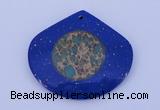 NGP214 45*50mm fashion dyed imperial jasper & lapis lazuli gemstone pendant