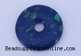 NGP222 5*30mm synthetic lapis lazuli & malachite gemstone donut pendant