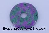 NGP224 5*30mm fashion synthetic ruby zoisite gemstone donut pendant