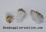 NGP2257 20*30mm - 25*35mm nuggets druzy quartz pendants