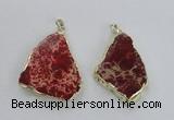 NGP2284 30*40mm - 40*50mm freeform sea sediment jasper pendants