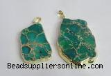 NGP2288 30*40mm - 40*50mm freeform sea sediment jasper pendants