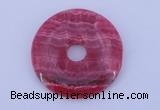 NGP229 7*50mm fashion dyed rhodochrosite gemstone donut pendant