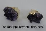 NGP2291 25*30mm - 30*35mm nuggets druzy amethyst pendants