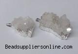 NGP2328 20*30mm - 25*35mm nuggets druzy quartz pendants