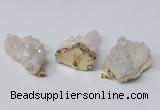 NGP2338 30*35mm - 35*40mm nuggets druzy quartz pendants