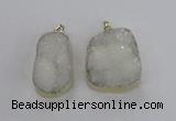 NGP2364 25*40mm - 35*45mm freefrom druzy agate pendants