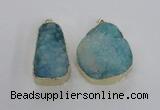 NGP2365 25*40mm - 35*45mm freefrom druzy agate pendants