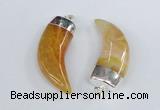 NGP2377 20*48mm - 22*50mm oxhorn agate gemstone pendants