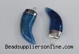 NGP2380 20*48mm - 22*50mm oxhorn agate gemstone pendants