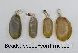 NGP2391 12*25mm - 20*30mm freeform druzy agate pendants