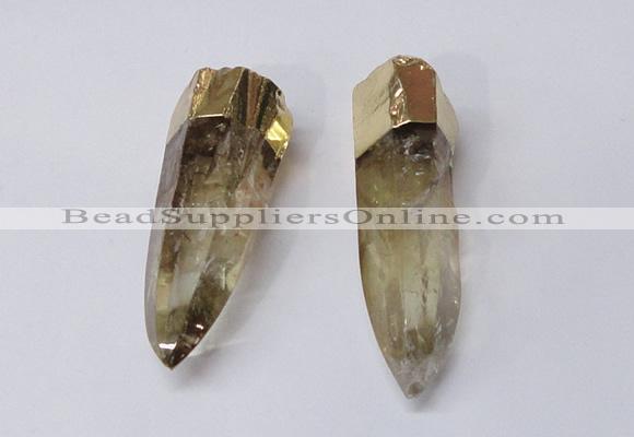 NGP2415 15*60mm - 18*70mm sticks quartz pendants wholesale