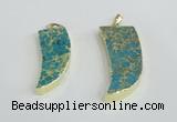 NGP2442 18*40mm - 20*50mm horn sea sediment jasper pendants