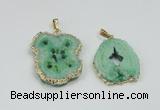 NGP2509 18*25mm - 30*40mm freeform druzy agate pendants