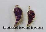 NGP2525 18*40mm - 22*55mm wing-shaped sea sediment jasper pendants