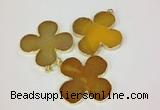 NGP2540 53*53mm - 56*56mm flower agate gemstone pendants