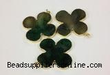 NGP2543 53*53mm - 56*56mm flower agate gemstone pendants