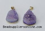 NGP2563 22*30mm teardrop druzy agate gemstone pendants