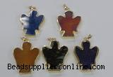 NGP2584 30*40mm angel agate gemstone pendants wholesale