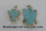 NGP2586 25*35mm - 38*48mm angel turquoise pendants wholesale