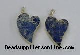 NGP2610 40*50mm - 50*70mm heart sea sediment jasper pendants