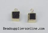 NGP2731 11*13mm - 12*15mm cube smoky quartz gemstone pendants