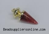 NGP2740 20*45mm - 20*50mm cone agate gemstone pendants wholesale