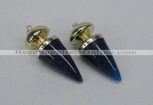 NGP2741 20*45mm - 20*50mm cone agate gemstone pendants wholesale