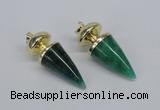 NGP2742 20*45mm - 20*50mm cone agate gemstone pendants wholesale