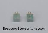 NGP2779 10*12mm - 12*14mm cube amazonite gemstone pendants