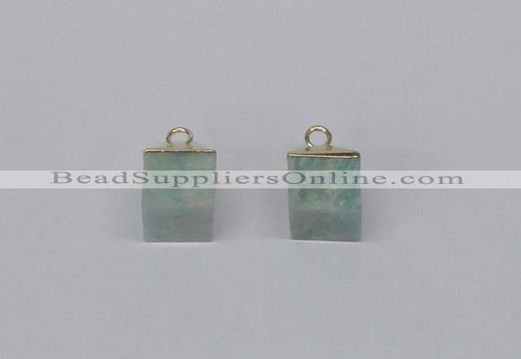 NGP2779 10*12mm - 12*14mm cube amazonite gemstone pendants