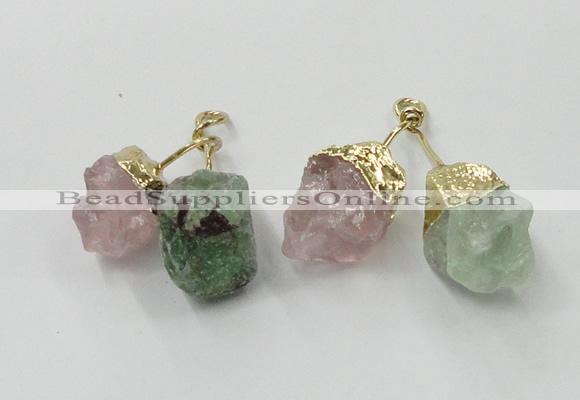 NGP2812 18*25mm - 20*25mm nuggets mixed quartz pendants wholesale