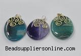 NGP2834 30*35mm - 35*45mm freeform agate gemstone pendants wholesale