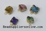 NGP2895 8*10mm - 10*12mm freeform druzy agate pendants