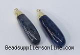 NGP2922 16*58mm - 18*60mm teardrop agate gemstone pendants